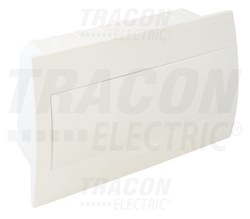 Boîte de distribution encastrée,cache blanc fumée,rail n-pe 1×18 modul, ip40, (h×w×d=240×380×70mm)_0