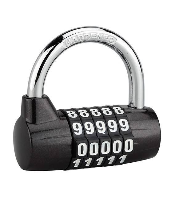 Cadenas à code modifiable - 99 999 combinaisons possibles - Thirard - alliage monobloc, anse acier cémenté nickelé_0