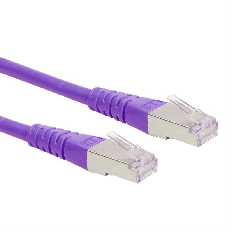 Cordon Cat.6 (Classe E) F/UTP AWG26, pourpre, 10 m_0