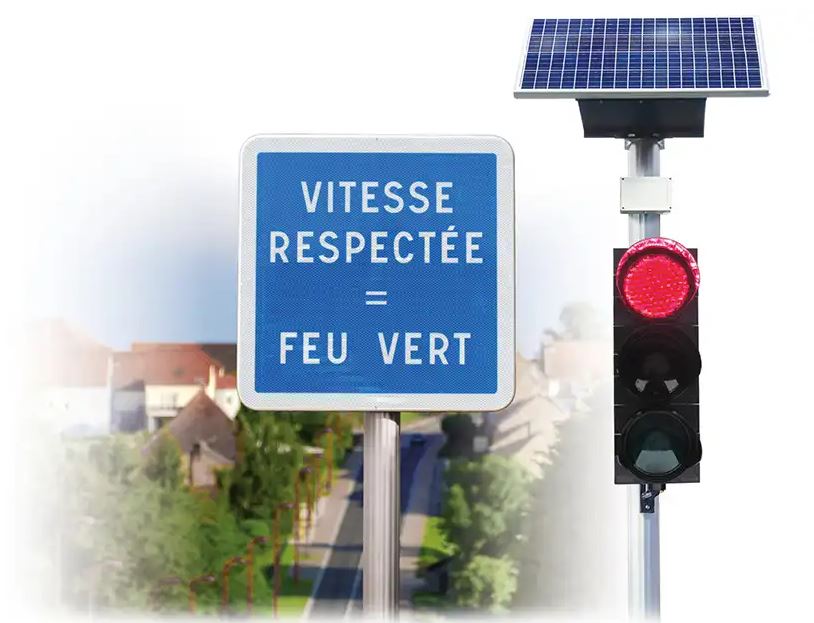 Feu tricolore vert-récompense ? Temporaire Solaire - 32407_0