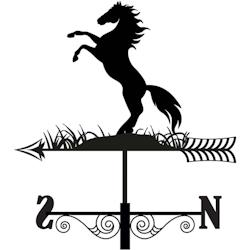 Girouette en acier noir silhouette Cheval cabré Primus - noir 5023353266003_0