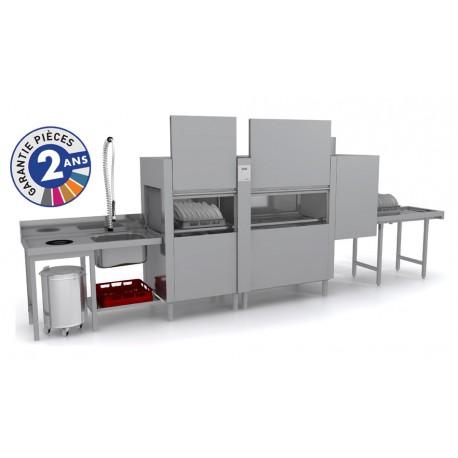 Lave-vaisselle à avancement automatique - prélavage, lavage et rinçage - modèle isy31102 - 110 à 200 paniers/heure_0