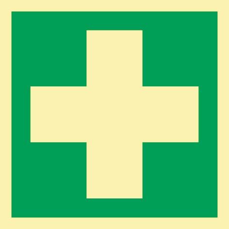 Panneau d´évacuation ASR A1.3/DIN EN ISO 7010/DIN 67510 L148xl148 mm Premiers secours plastique_0