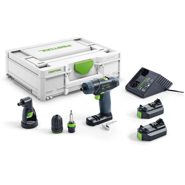 PERCEUSE-VISSEUSE FESTOOL TXS 2,6-SET 2 BATTERIES 2,6 AH ET CHARGEUR MXC