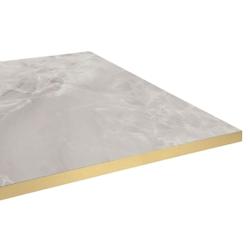Restootab Plateau 110x70 decor marbre perla chants laiton - blanc Bois manufacturé PL-11070M-MB.PERL-LAI_0