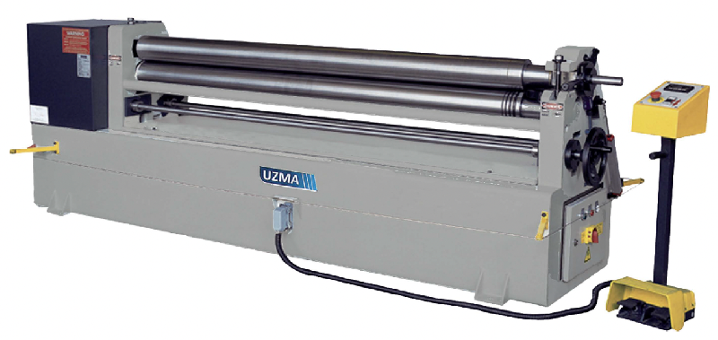 Rouleuse de tôle 3 rouleaux motorisés UZMA URM 12140 - Longueur utile 1270 mm - Capacité de roulage 5 mm_0