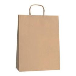 Déstockage // Sac papier brun poignées torsadées brun 18+8x39 cm - 3760365400477_0