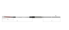 Sonde à résistance tubulaire (RTD) - Sortie câble de prolongation - PT20 - Types PT100, PT500, PT1000_0