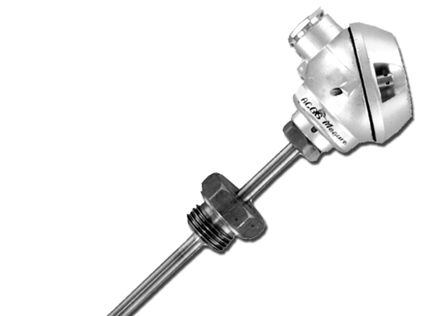 Sonde de température - sortie tête avec raccord déporté - MREX T15 - Pt100 Classe B - diamètre 6 mm_0