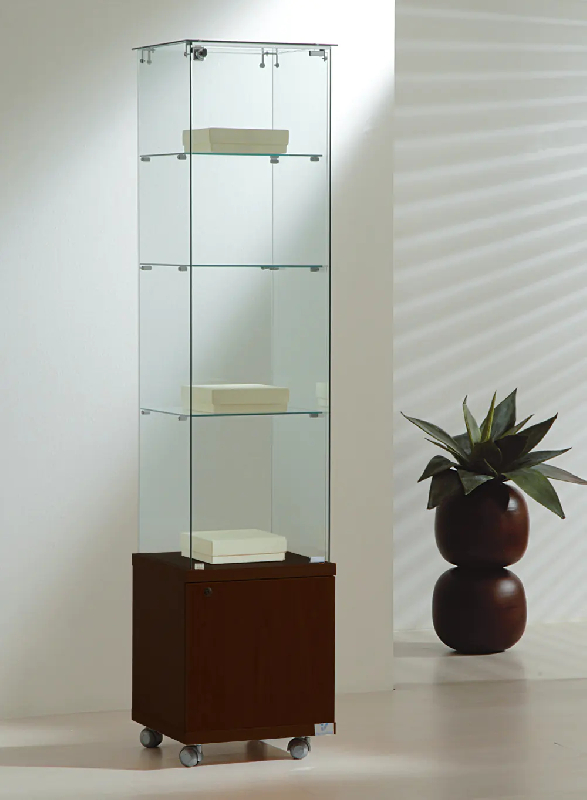 Vitrine verre et rangement 4/18mva - wengé_0