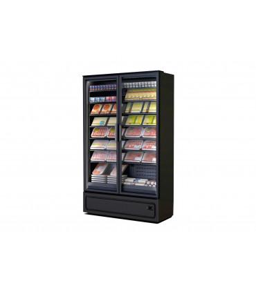 Vitrine verticale positive avec porte, conçu pour s'intégrer parfaitement dans les rayonnages des produits secs du magasin - multitiny plus iarp_0