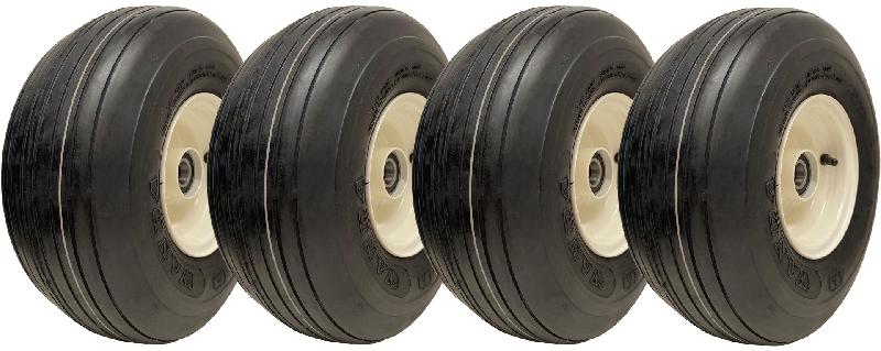 15x6.00-6 Multi Rib Wheels Lawnmower Wheels 6ply P508 Rim  Cap 25mm Bearing (Set of 4)_0