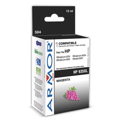 Armor - Cartouche jet d'encre remanufacturée pour HP 935XL Magenta C2P25AE K20592OW avec gestion des niveaux d'encre_0
