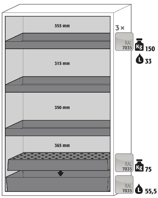 ARMOIRE SÉCURITÉ S-PHOENIX VOL.2-90 S90.196.120.FDAC JAUNE - MANUTAN COLLECTIVITÉS