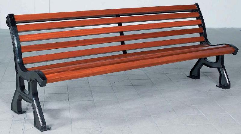 Banc public en bois exotique et fonte ductile 'Bastide' - livré monté - 1960 mm - Emrodis_0