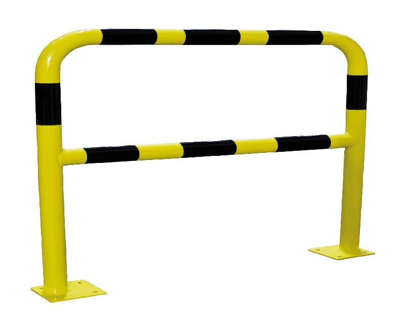 Barrière de sécurité acier jaune et noir 2000 x 1000 - 190485_0