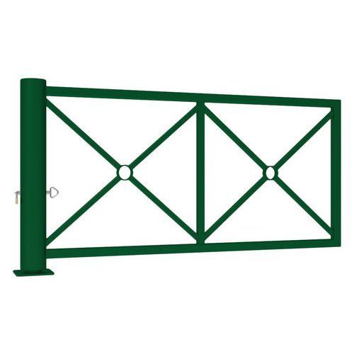 BARRIÈRE TOURNANTE DÉCORATIVE 2.01 M - VERT 6005 - PROCITY