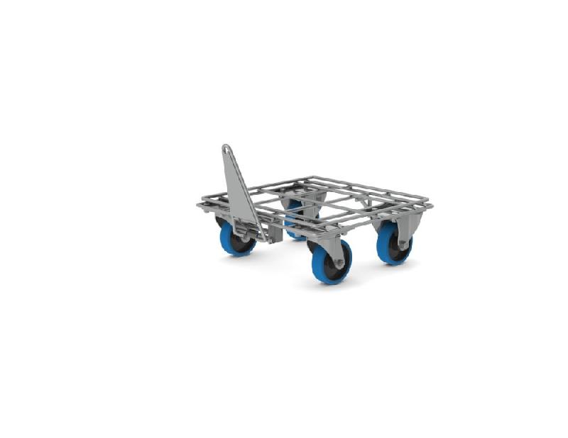 Base roulante tractable filaire - Dimensions 400x400 mm - Idéale pour la manutention de charges lourdes et palettes_0