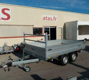 Benne tri-benne Debon PW2.4 - 300x180 cm - 2600 kg PTC - électrique - 2 essieux_0