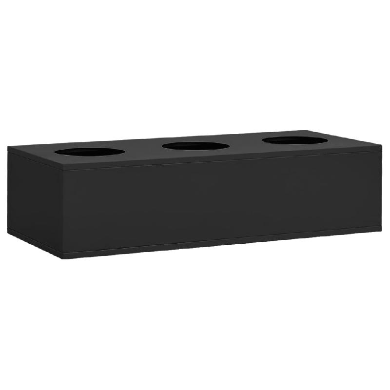 Boîte à fleurs de bureau anthracite en acier - 90 x 40 x 23 cm - Réf. 02_0001367_0