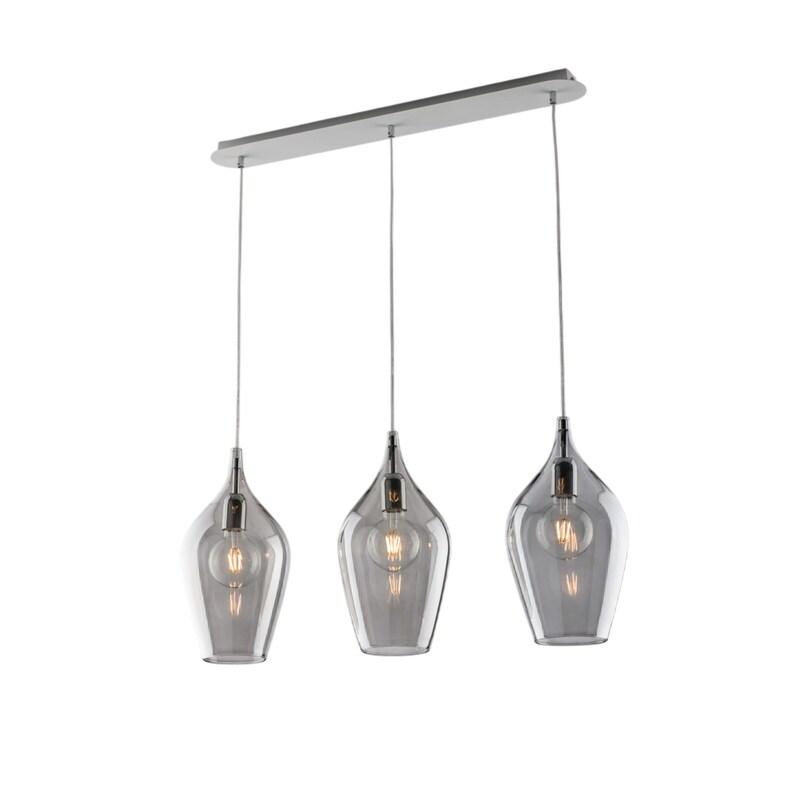 Bonetti Illumina Ares Rail en fer avec verre gris pyrex 3 lumières L.75x10 BL273-BIN3-GR - gris 8050713218577_0