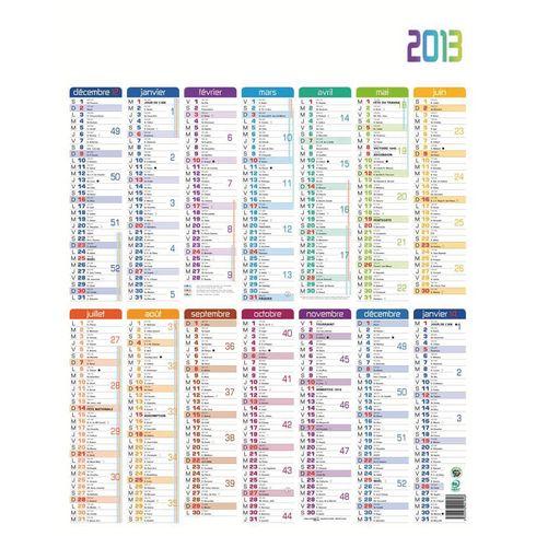 LOT DE 5 - CALENDRIER ANNUEL MURAL 2027 - 12 MOIS RECTO 4 SAISONS / CARTE EUROPE VERSO - 43 X 55 CM
