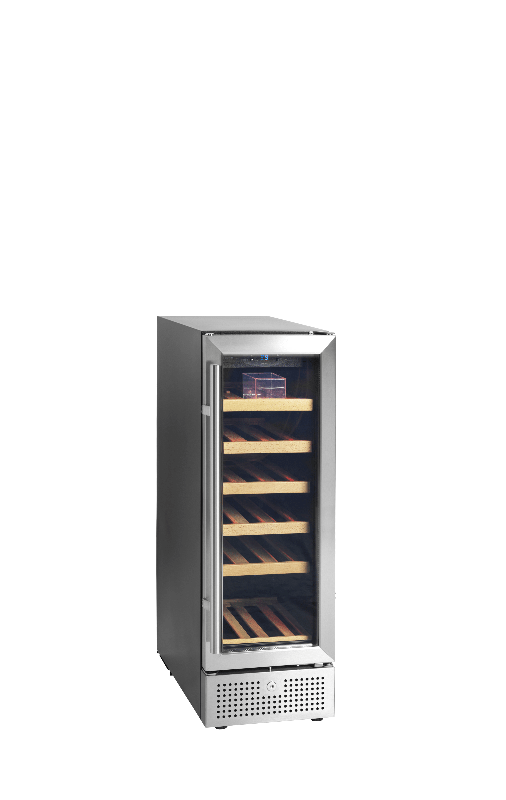 Cave à vin inox TFW100-S TEFCOLD - Design moderne, étagères en bois, porte vitrée et réfrigération performante_0