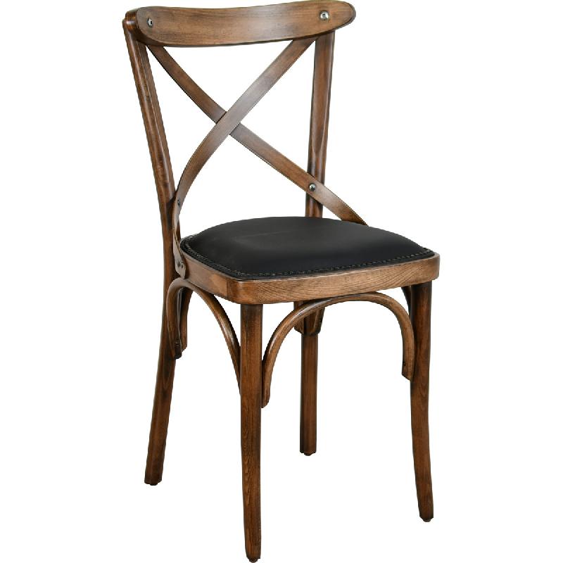Chaise de restaurant CROZET en hêtre bois courbé - Style bistrot vintage_0