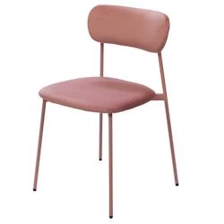 Chaise Elma rose -  Autre Tissu Amadeus 45x48.5 cm - rose textile 3520071976938_0