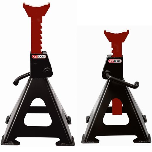 Chandelles 6 tonnes à crémaillères KSTOOLS - 11579865 - Hauteur 400 à 605 mm - Par paire_0