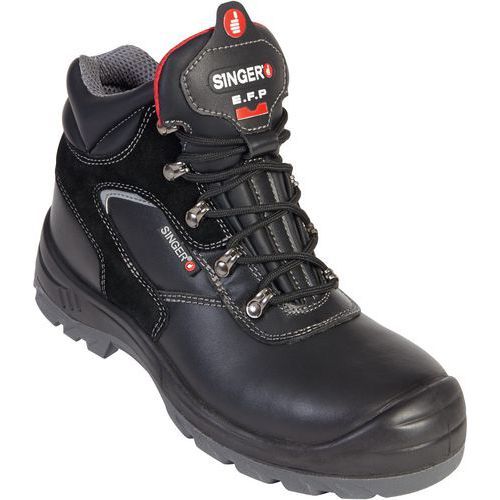 CHAUSSURE DE PROTECTION HAUTE EN FLEUR NOIR POINTURE 39 À 47 - SINGER SAFETY