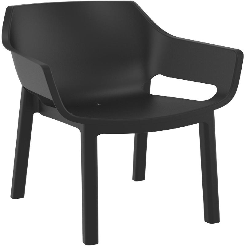 CLP Chaise de jardin Dora Plastique HBT: 90x60x65 cm Noir - noir 327706_0