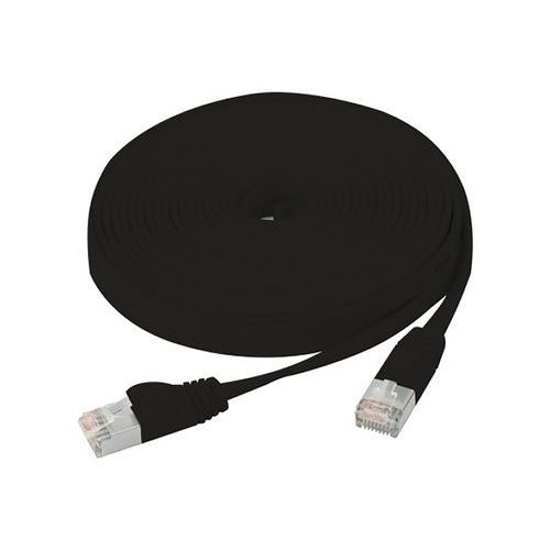 CORDON PATCH BLINDÉ RJ45 PLAT NOIR 20M CAT 6 U/FTP SNG