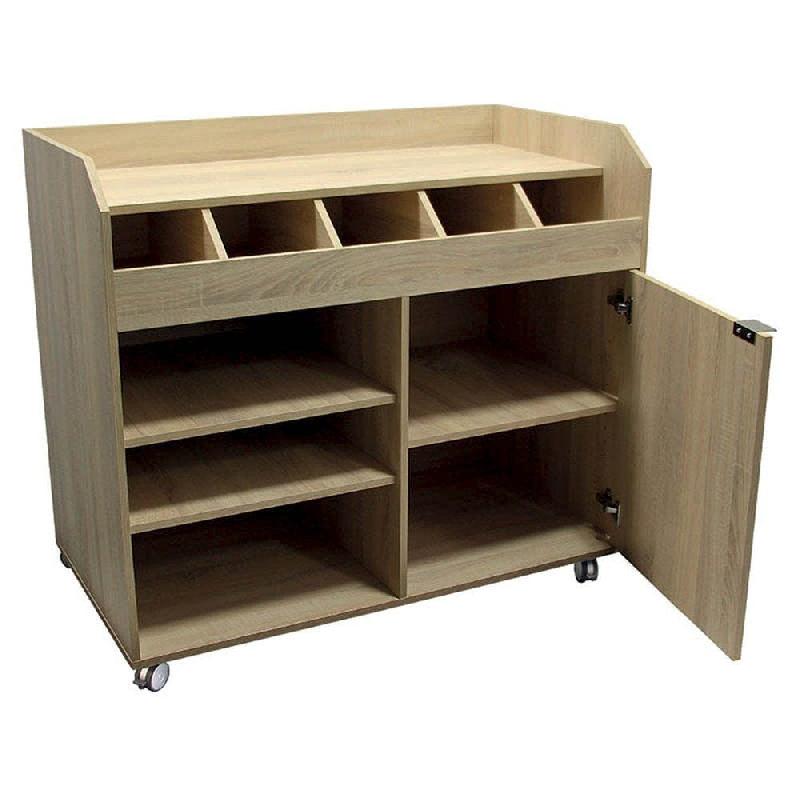 Desserte vaisselier d'intérieur Service Bas décor chêne Oak - livré en KIT_0