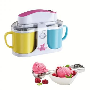 DOP146 - Sorbetière professionnelle Domoclip 12W - Duo 2 x 500ml, acier inoxydable_0