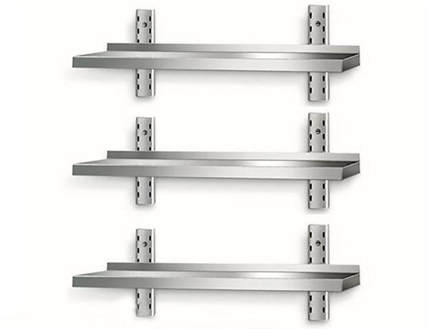 Etagères murales en inox 3 niveaux Profondeur 300 mm - 1800_0