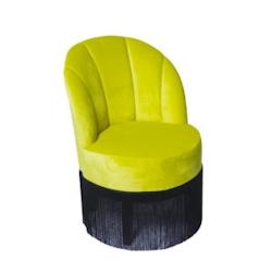 Fauteuil de restaurant Crapaud velours jaune Euro Mobilier CHR - jaune textile 3760380010842_0