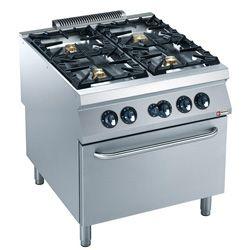 Fourneau gaz 4 feux vifs - Four gaz GN 2/1 - AGA G22/4BF8_0