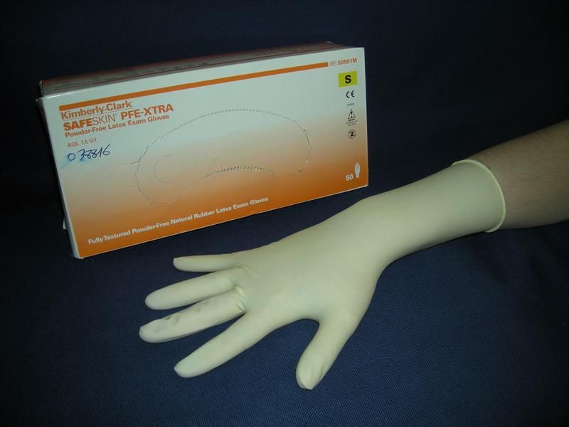 Gant à manchette longue taille L spécial cultures en latex SAFESKIN PFE-XTRA Kimberly-Clark