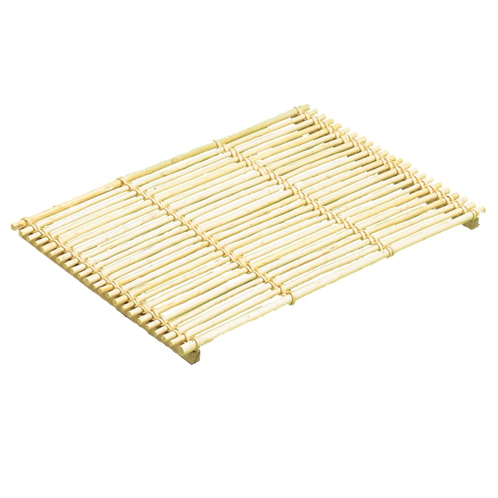 Grille rectangulaire F.60 x P.40 - osier blanc et bois_0