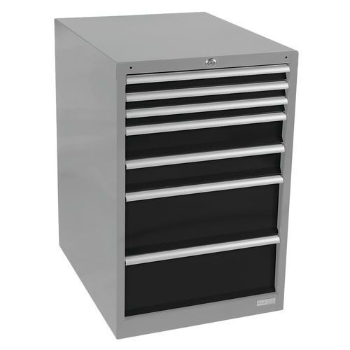 MEUBLE À 7 TIROIRS NON-AMÉNAGEABLES LARG 870 GRIS CLAIR/ANTHRACITE - ANJOU TOLERIE
