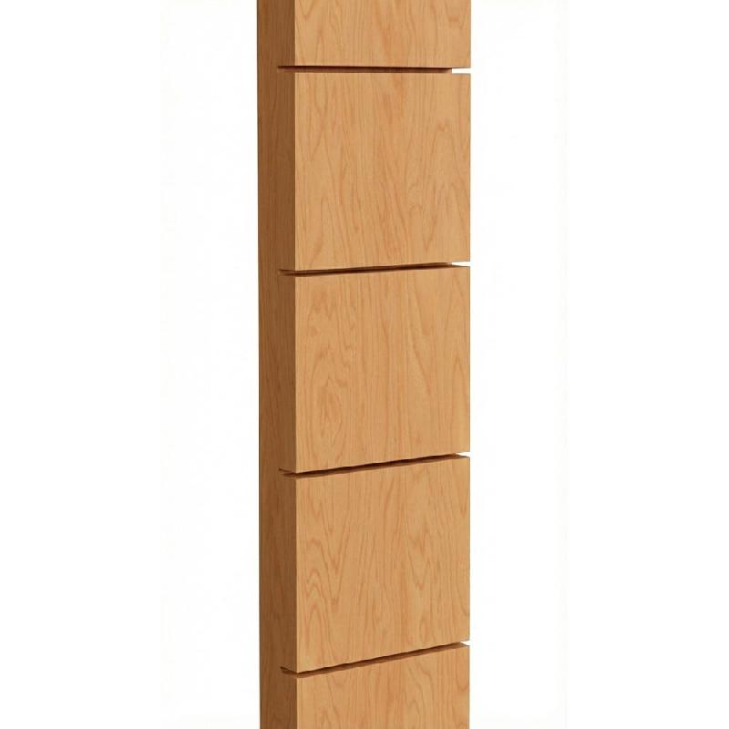 Montant Totem 5 rainures 10x30x195 cm - hêtre de Bavière_0