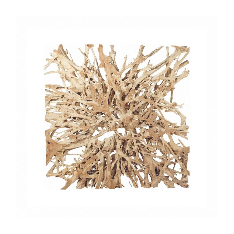 Now's Home - Deco. Murale veritable racine teck coul.Naturel 160x160x15cm sarannah - 3256390204529_0