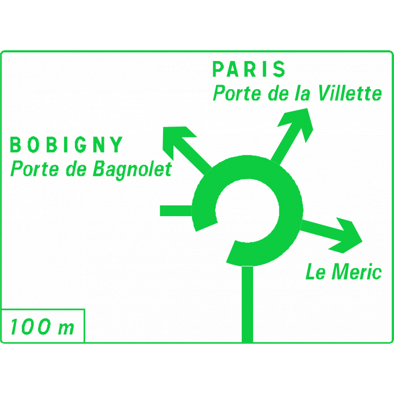 Panneau diagrammatique Dv42b1 - Pré-signalisation des carrefours à sens giratoire_0