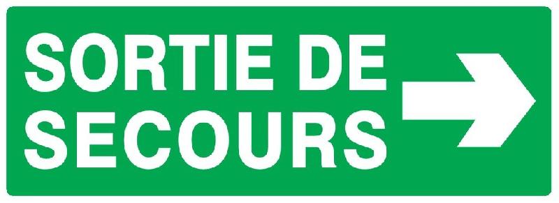 Panneaux adhésifs 200x52 mm secours évacuation - ADPNG-TL03/SSD_0