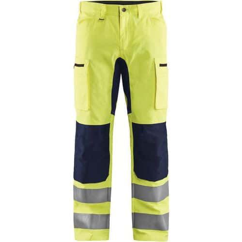 PANTALON ARTISAN HAUTE VISIBILITÉ STRETCH - BLEU/JAUNE - C54 - BLAKLADER
