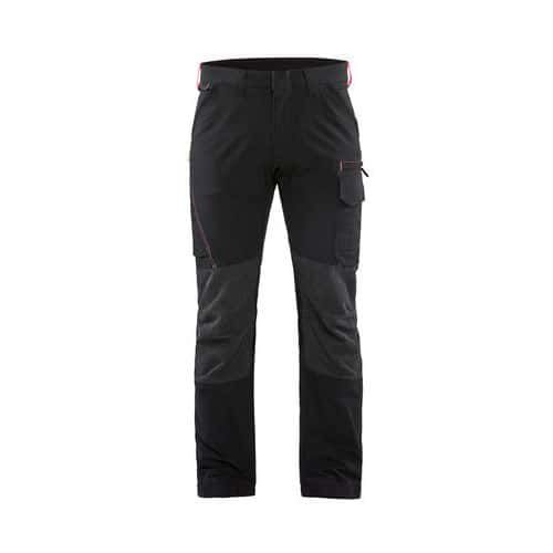 PANTALON DE TRAVAIL MAINTENANCE STRETCH 4D NOIR/ROUGE C148 - BLAKLADER