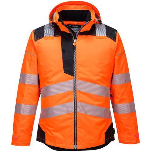 PARKA HAUTE-VISIBILITÉ PW3 T400 NOIR/ORANGE S - PORTWEST