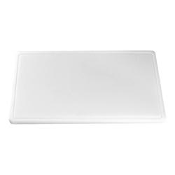 Planche à découper en polyéthylène blanc avec rainure ( fromage & pain ) 50x30x2(h)cm - EMG-882012_0