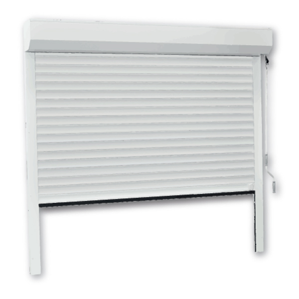 Porte de garage enroulable motorisée - aluminium isolé - thermique - 258.6 x 230 cm_0